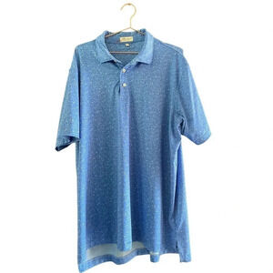 Peter Millar Summer Comfort Football Performance Polo Shirt Size XL